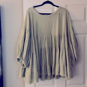 Free people green shirt